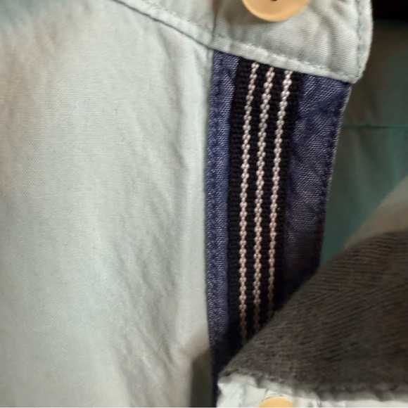 Thaddeus |  Men's Light Blue Casual Button Down Shirt with Reinforced Elbows - Picture 4 of 9